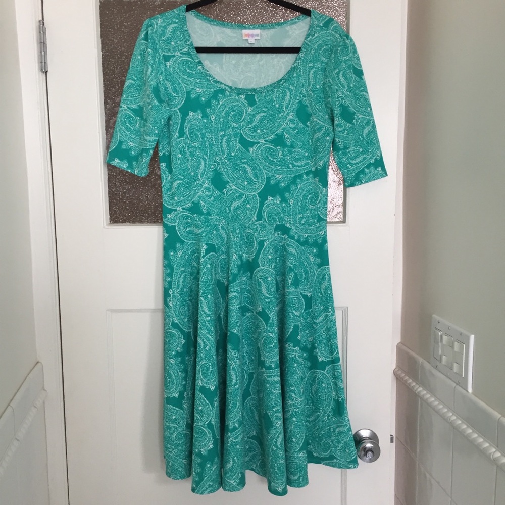 LuLaRoe L Nicole dress EUC Paisley!